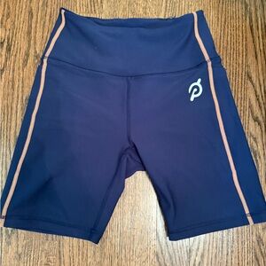 Peloton Blue Bike Shorts with High Waistband